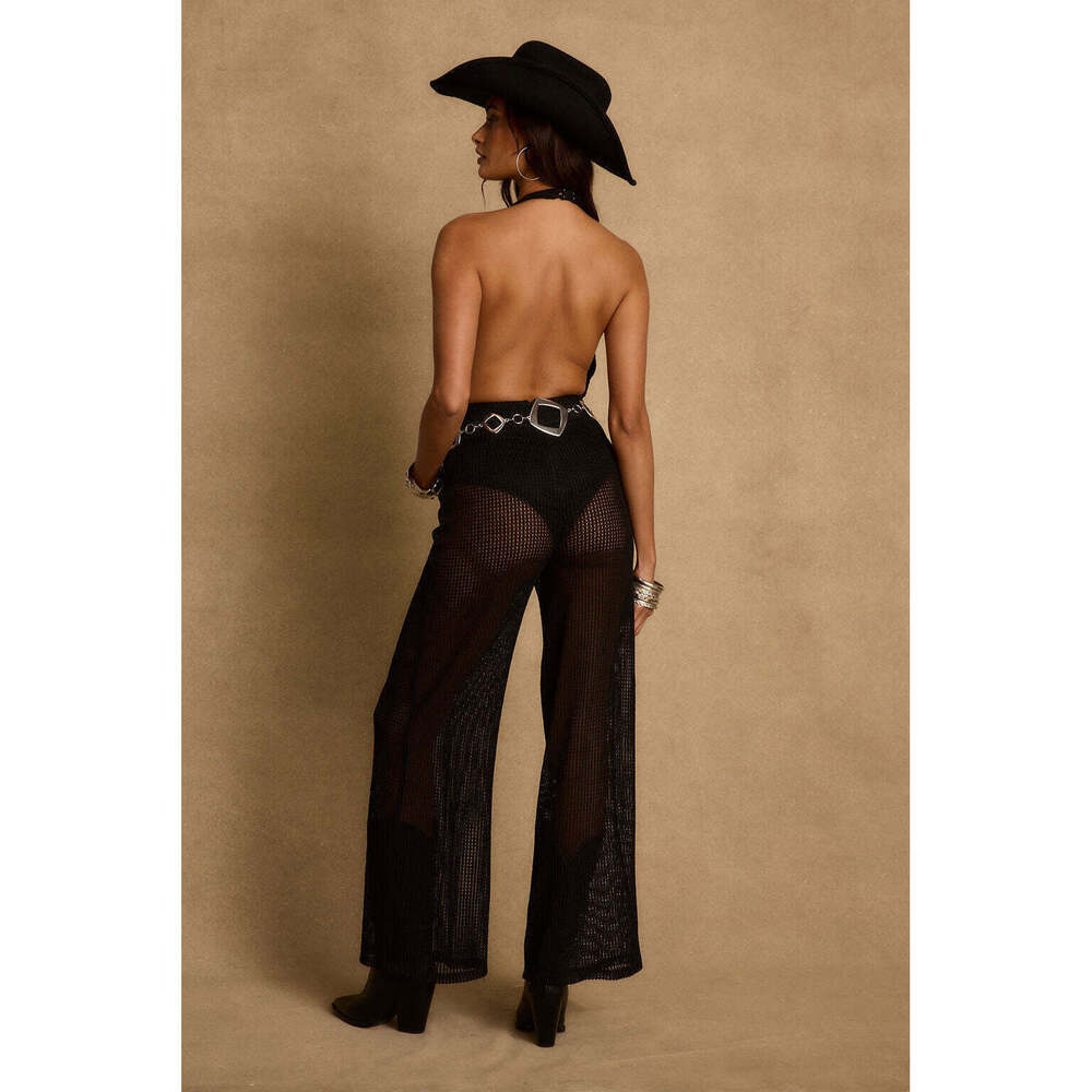 12th Tribe Zephyr Black Plunge Jumpsuit Size SS - Picture 2 of 3